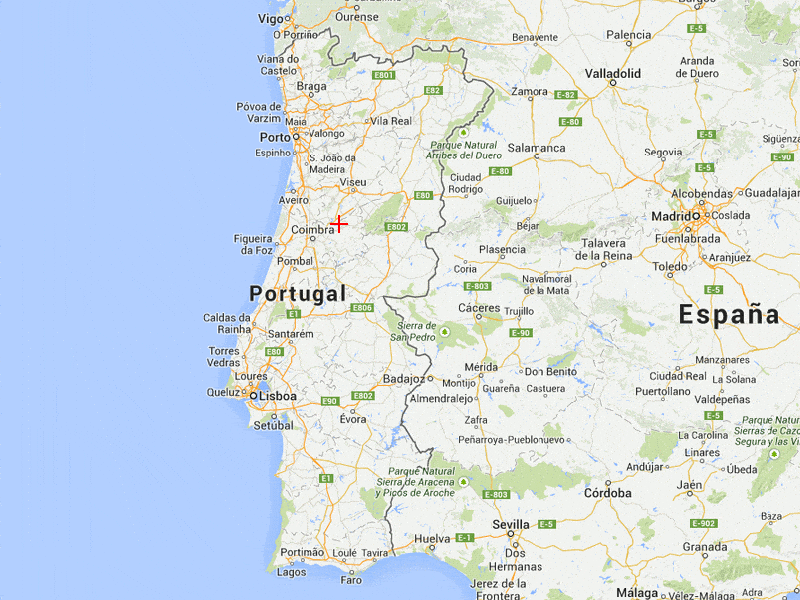 Mapa De Portugal Google   Map Of Portugal 