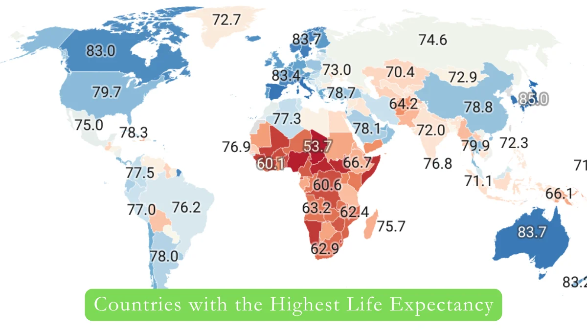 Countries with the Highest Life Expectancy 5 Countries with the Highest Life Expectancy