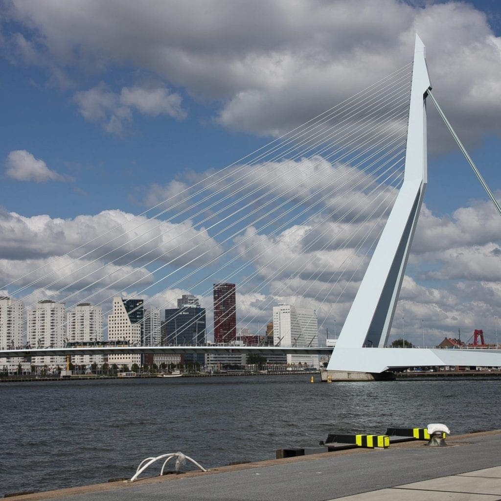 The Erasmus bridge that celebrates its 20th birthday today Photographs to inspire you to visit Rotterdam,Netherlands