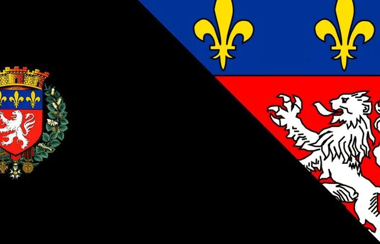 Lyon coat of arms and flag crest