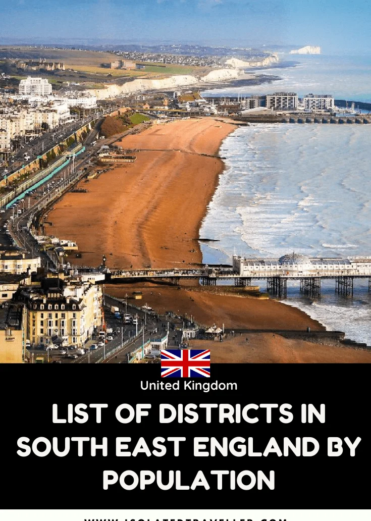 districts in South East England by population