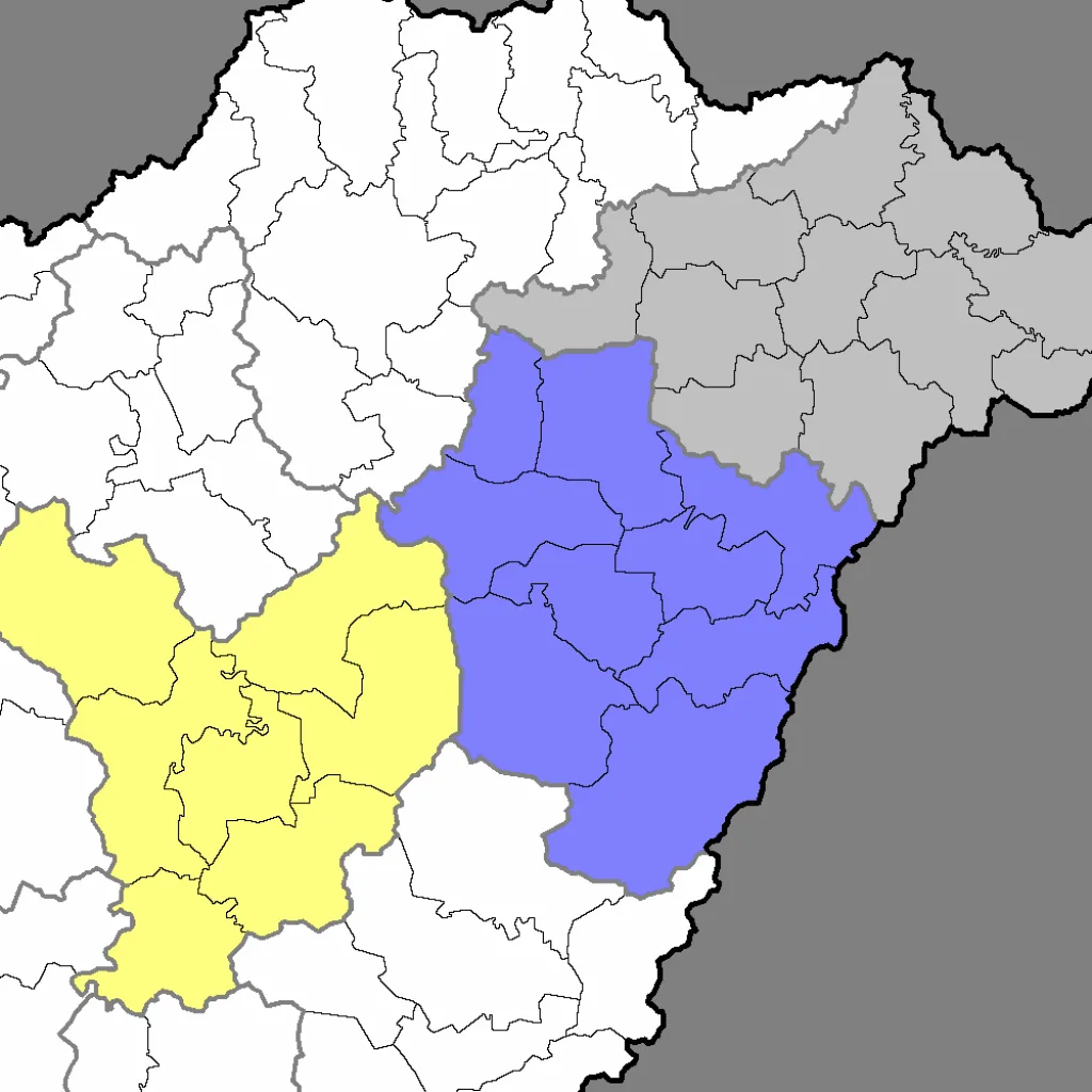 HU NUTS 24 EA List of Regions of Hungary