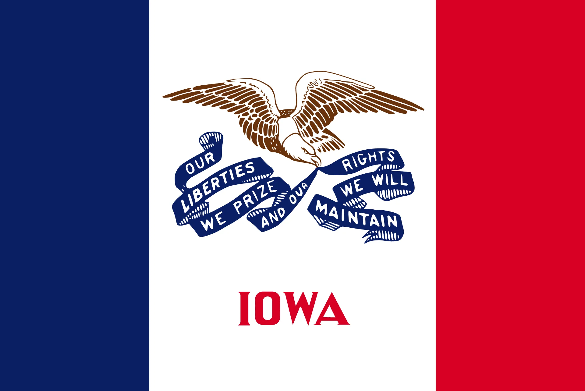 What States Border South Dakota? 3 Iowa Flag