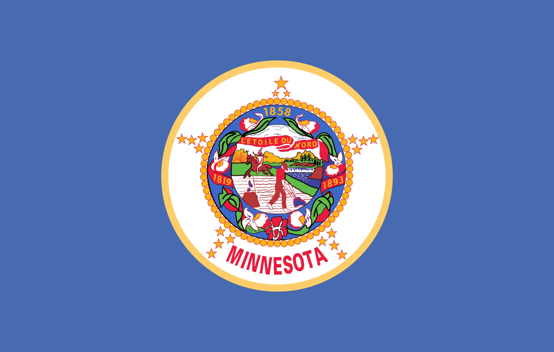 What States Border South Dakota? 2 Minnesota Flag