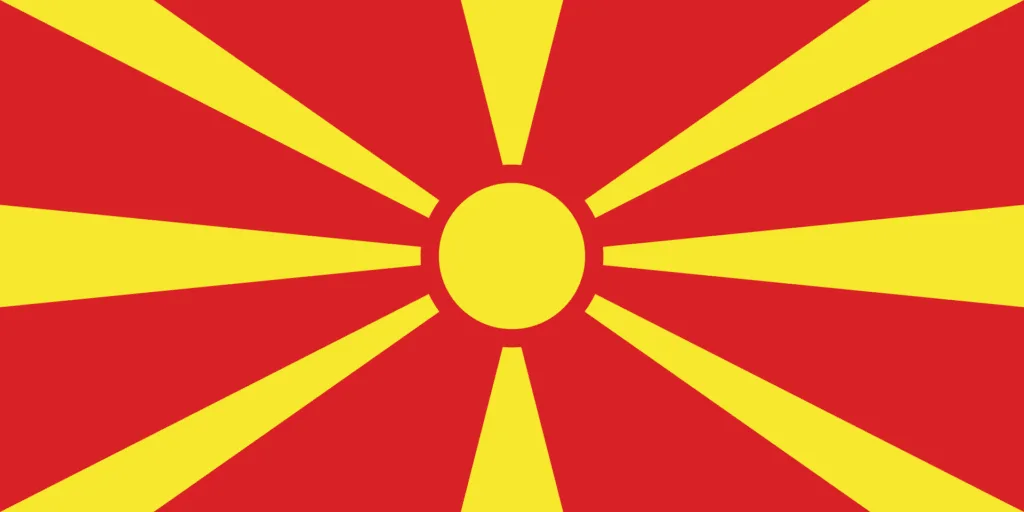 North Macedonia Flag