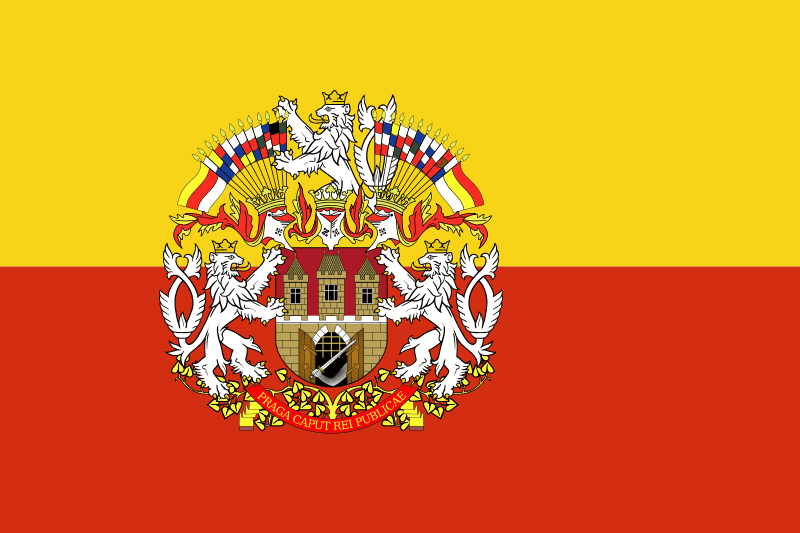 Prague Flag with Coat of Arms