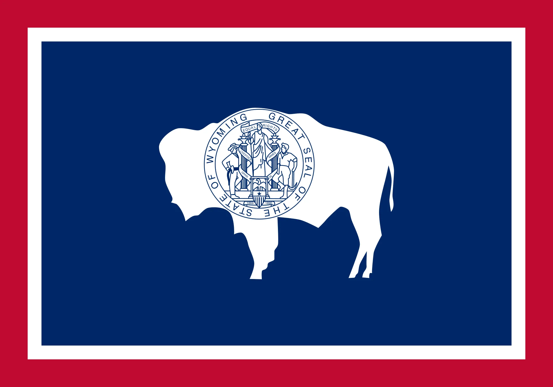 What States Border South Dakota? 5 Flag of Wyoming