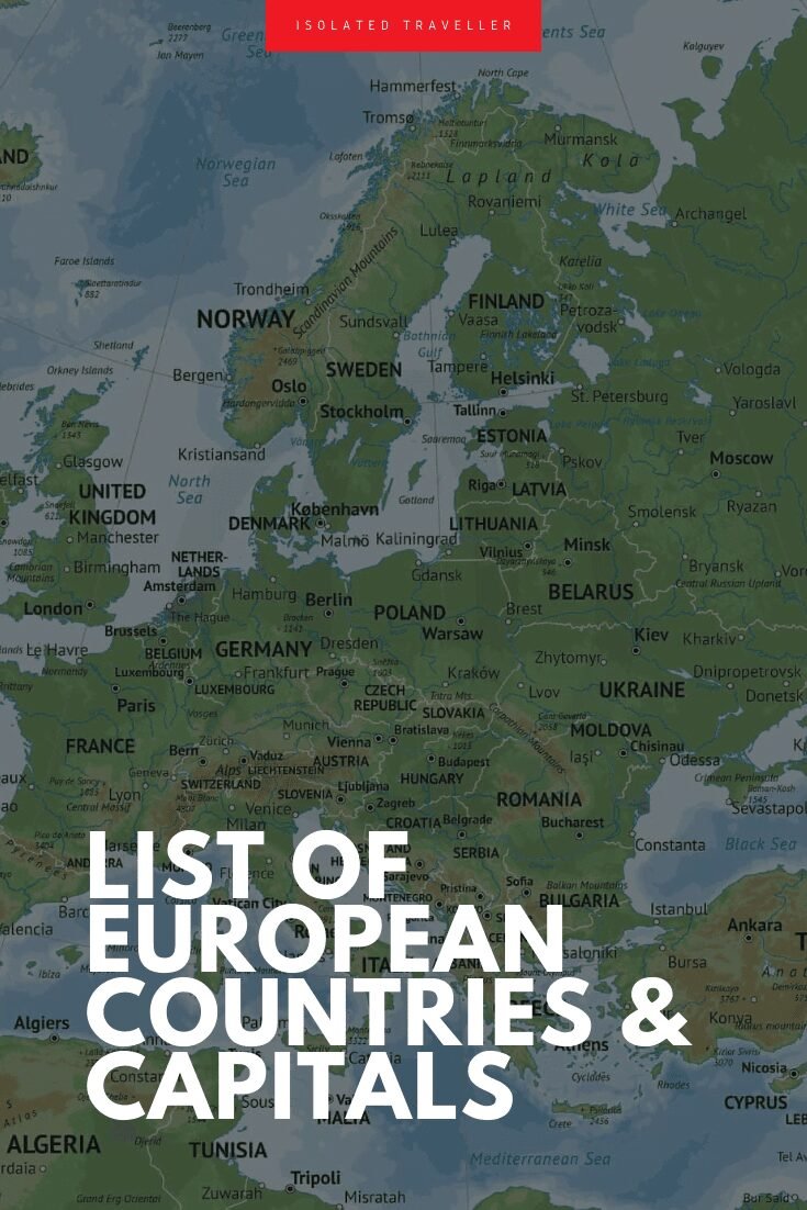 List of European countries and capitals