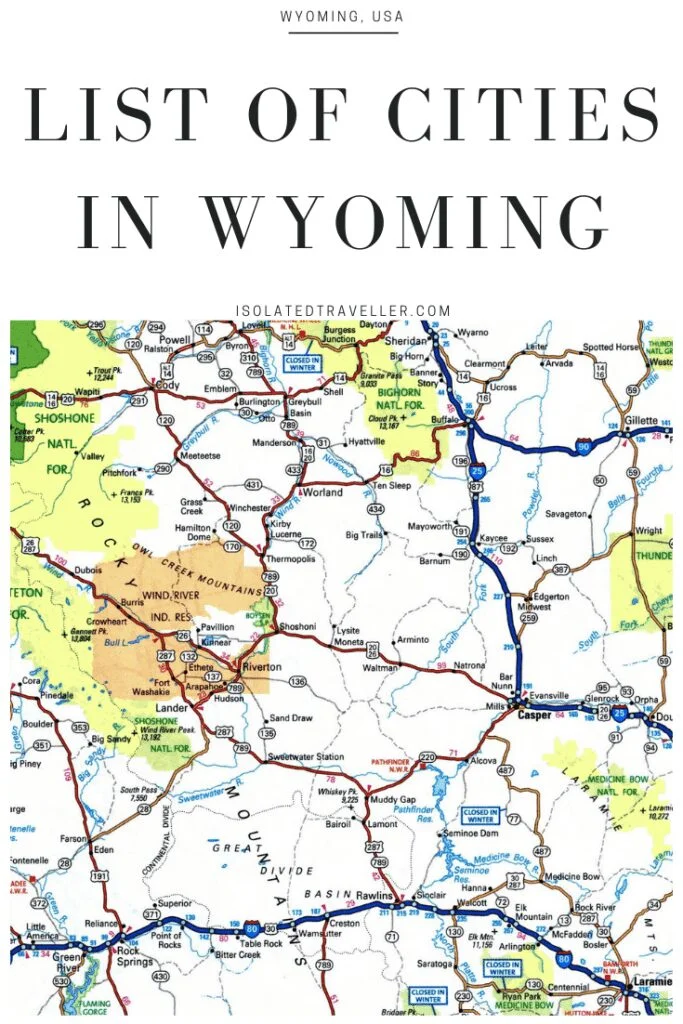 List of Cities in Wyoming