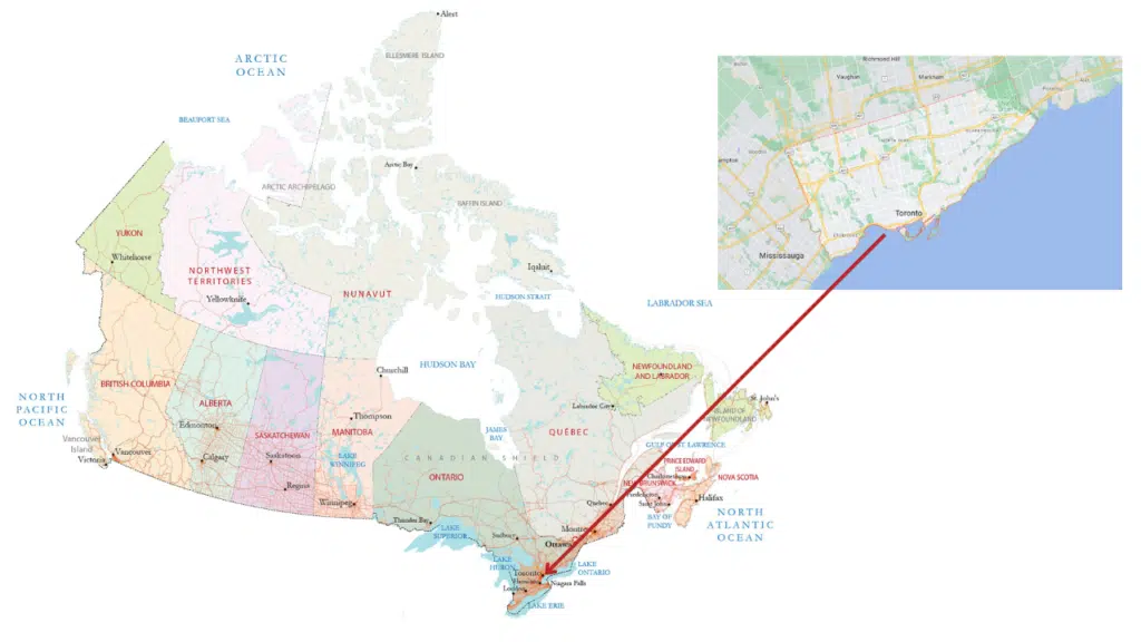 Where is Toronto in Canada?
