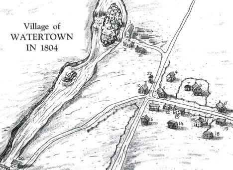 Watertown village map, 1804