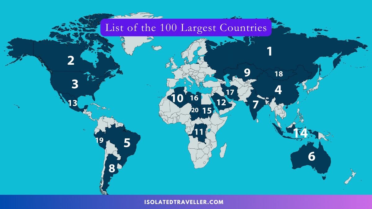 List Of Largest Countries In The World