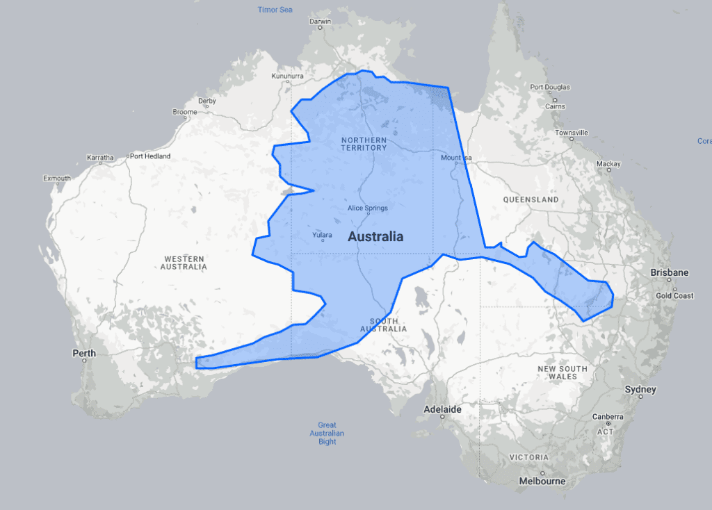 Alaska compared to Australia