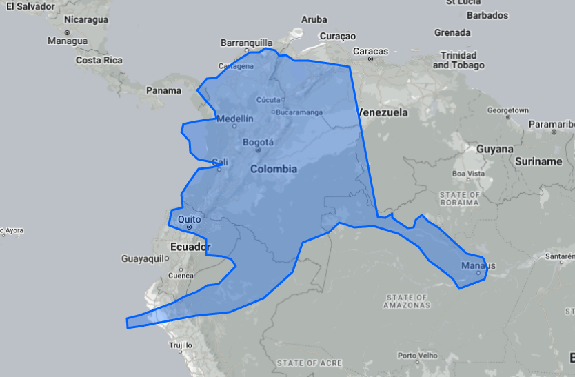 Alaska compared to Colombia
