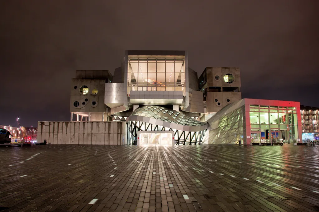 The House of Music at night