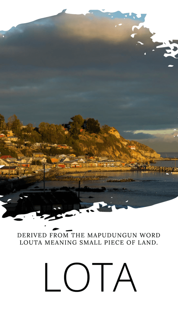 derived from the Mapudungun word Louta meaning small piece of land.