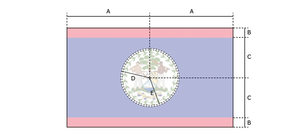 Flag of Belize - Construction Sheet